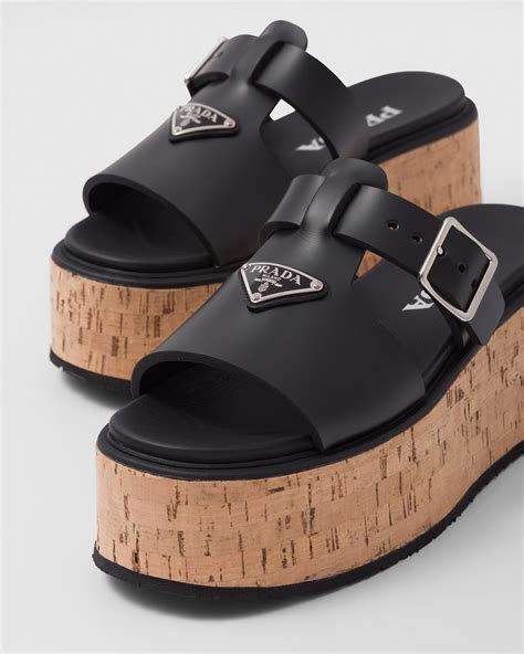 prada t bar sandals|Prada platform sandals.